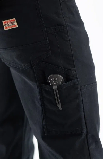 Devil-dog Dungarees Stretch Twill Carpenter Pants In Black