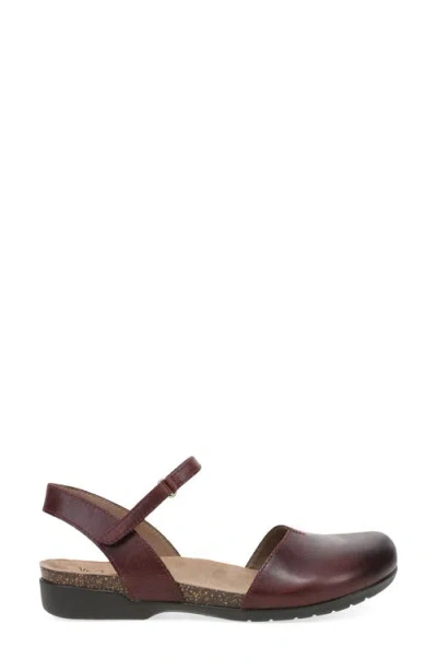 Dansko Rowan Flat In Burgundy