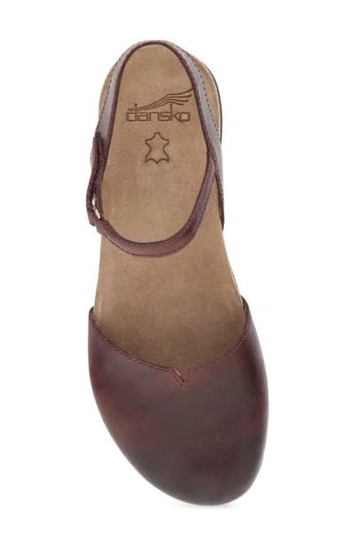 Dansko Rowan Flat In Burgundy