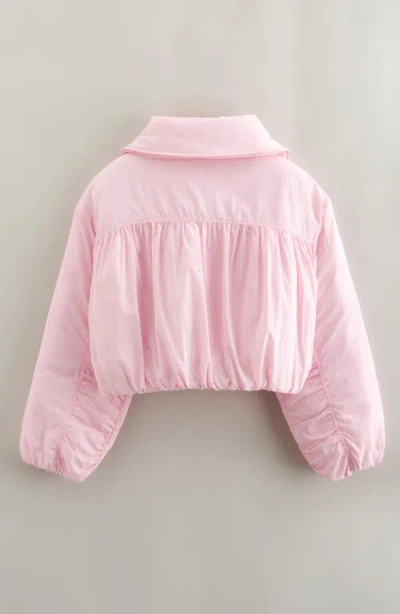 Zella Girl Kids' Ruched Crop Jacket In Pink