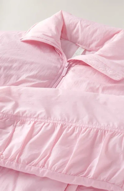 Zella Girl Kids' Ruched Crop Jacket In Pink