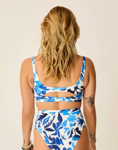 Carve Designs Korbyn Compression Top D-dd Cup In Blue