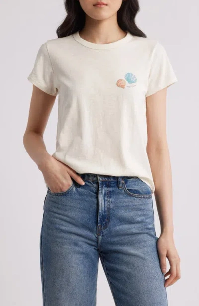 Rag & Bone Seashell Cotton Graphic T-shirt In Neutral