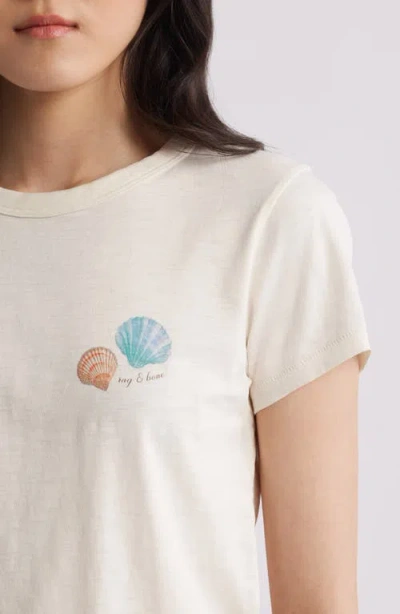 Rag & Bone Seashell Cotton Graphic T-shirt In Neutral