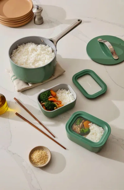 Caraway Mini Rectangle Glass Food Storage Container In Neutral