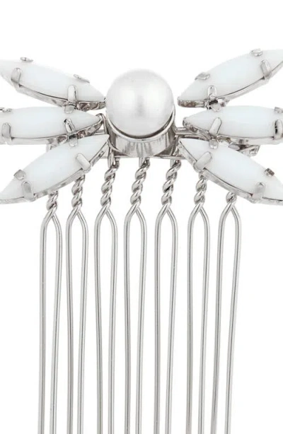 Brides And Hairpins Brides & Hairpins Seira Opal & Faux Pearl Hair Comb