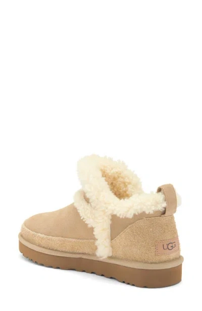 Ugg(r) Classic Ultra Mini Spillseam Genuine Shearling Bootie