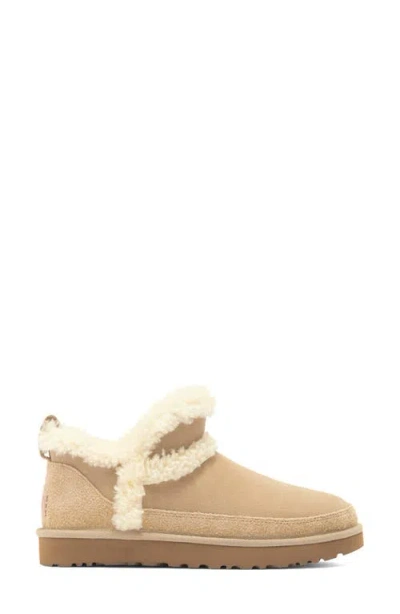 Ugg(r) Classic Ultra Mini Spillseam Genuine Shearling Bootie