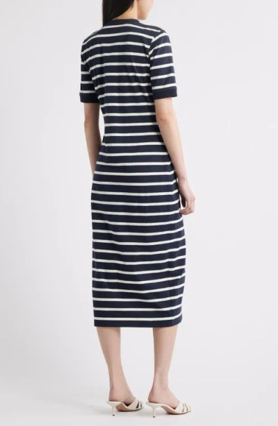 Frame The Striped Sailor Organic Cotton Midi Dress