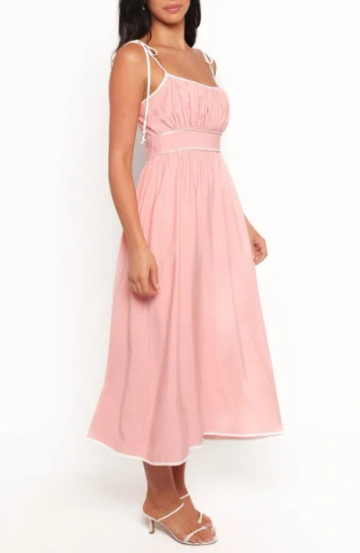 Petal And Pup Petal & Pup Tie Strap Maxi Dress In Pink
