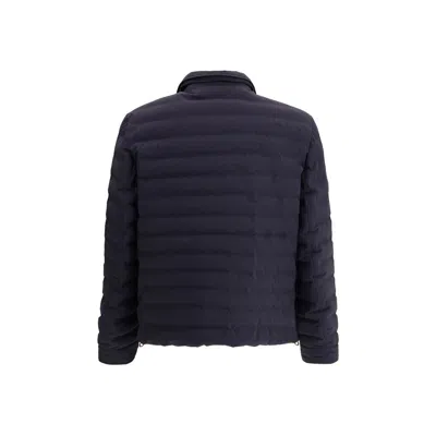 Brunello Cucinelli Dark Blue Nylon Short Jacket