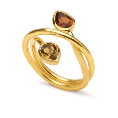 Armature Women's Gold / Yellow / Yellow Orange And Yellow Tourmaline Infinity Ring
