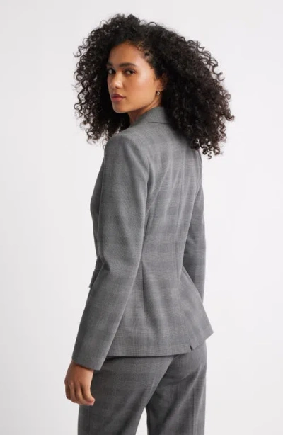 Open Edit The Icon Fitted Single Breasted Blazer In Gray