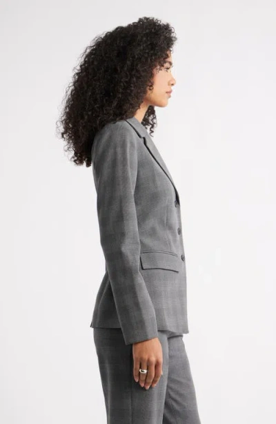 Open Edit The Icon Fitted Single Breasted Blazer In Gray