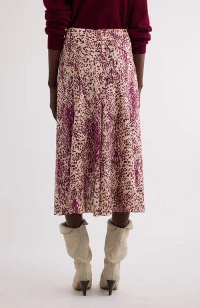 Isabel Marant Olena Stretch Silk Midi Skirt