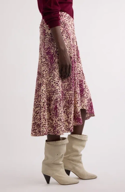 Isabel Marant Olena Stretch Silk Midi Skirt