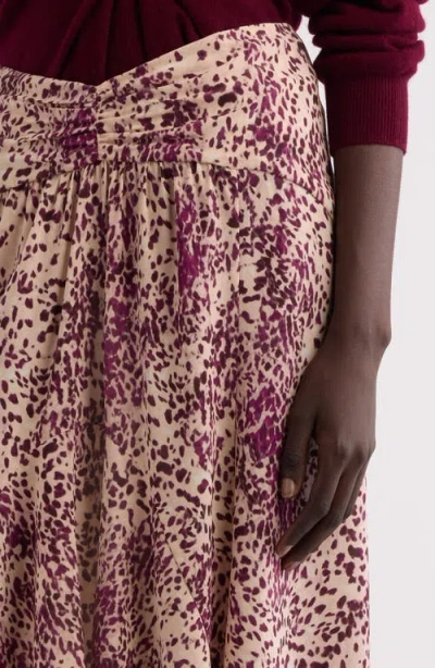Isabel Marant Olena Stretch Silk Midi Skirt