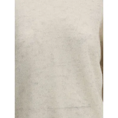 Brunello Cucinelli Lurex Effect Sweater In White