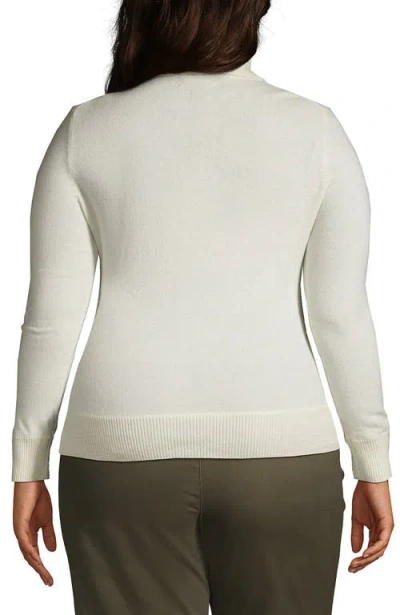Lands' End Cashmere Turtleneck Sweater In White