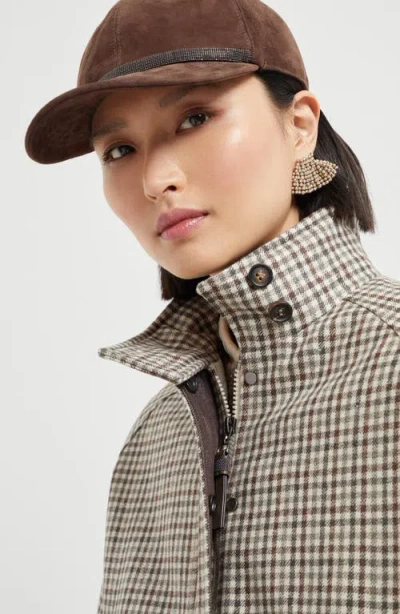 Brunello Cucinelli Checked Flannel Bomber Jacket
