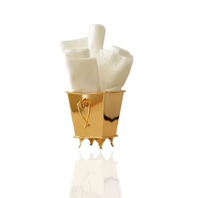 Marleth Luxury Golden Napkin Holder & Handmade