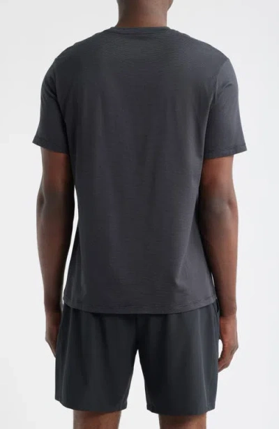 Zella Dynamic Stripe T-shirt In Gray