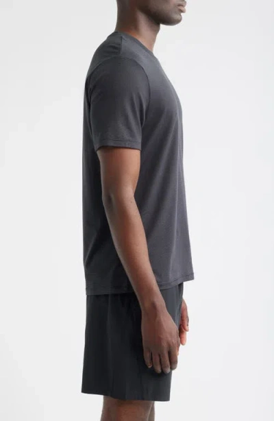 Zella Dynamic Stripe T-shirt In Gray