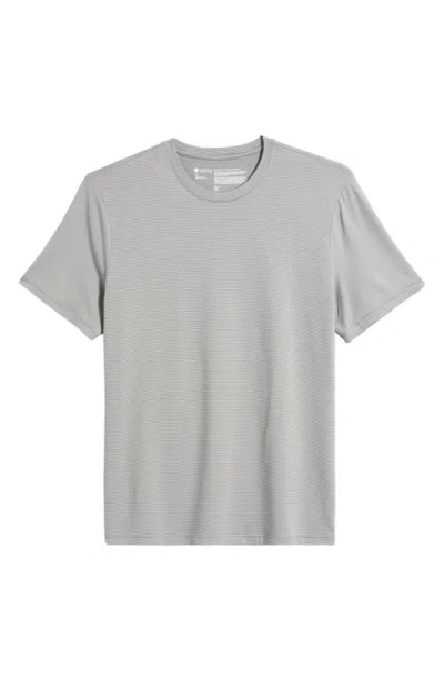 Zella Dynamic Stripe T-shirt In Gray