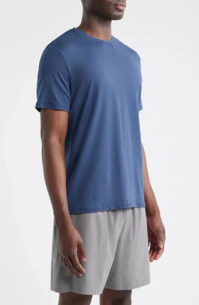 Zella Dynamic Stripe T-shirt In Blue