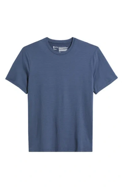 Zella Dynamic Stripe T-shirt In Blue