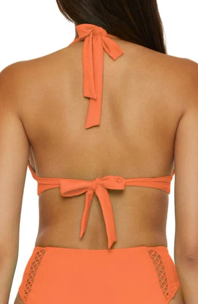 Becca Modern Edge Halter Bikini Top