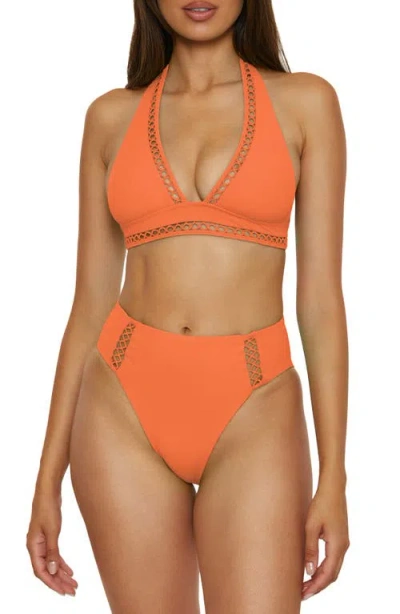Becca Modern Edge Halter Bikini Top