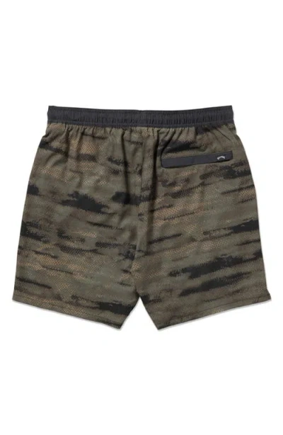 Billabong Surftrek Elastic Waist Shorts In Green