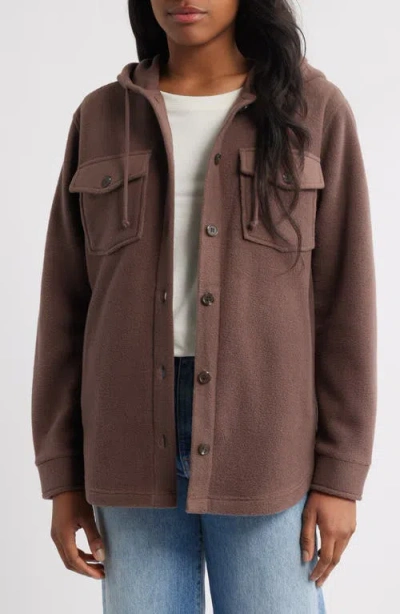 Thread & Supply Hooded Fleece Shacket