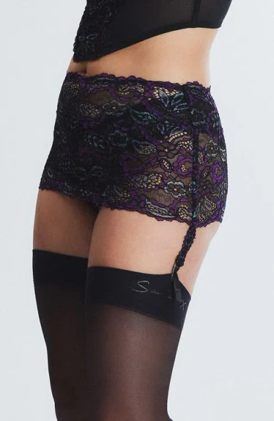 Savage X Fenty Romantic Corded Lace Garter Belt