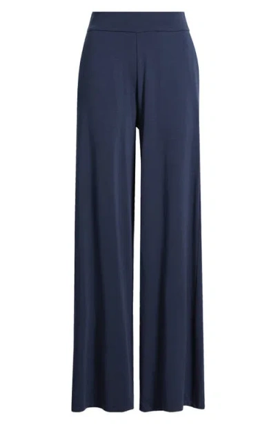 Eileen Fisher High Waist Wide Leg Pants In Blue