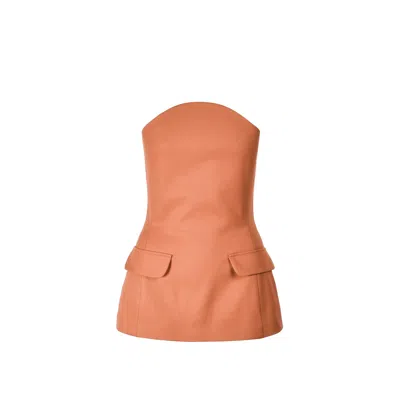Ioana Ciolacu Women's Brown Corset Top