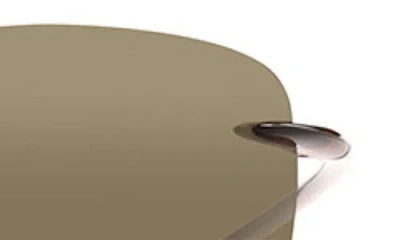 Maui Jim Lighthouse 65mm Polarized Rectangle Sunglasses