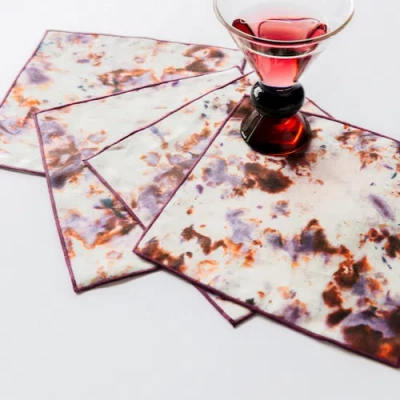 Goldie Home Rose Marble Cocktail Napkin Set