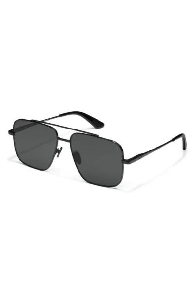 Quay Level Out 60mm Polarized Aviator Sunglasses