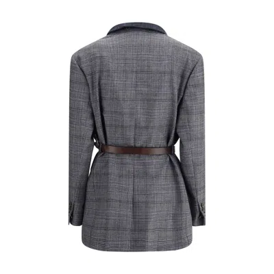 Brunello Cucinelli Prince Of Wales Pattern Women's Blazer