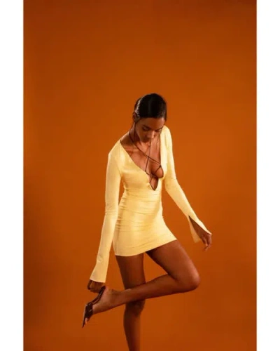 Maeve Simone Dress In Yellow