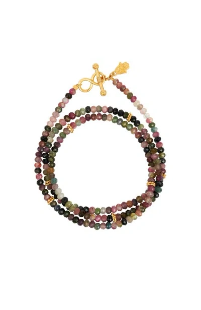 Karma And Luck Infinite Aspiration Tourmaline Wrap Bracelet
