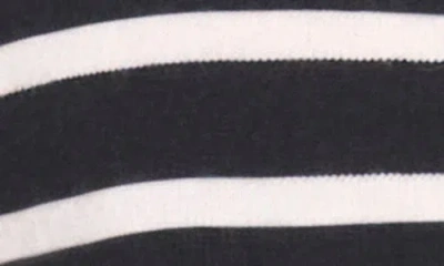 Cece Stripe Collared Cardigan In Black
