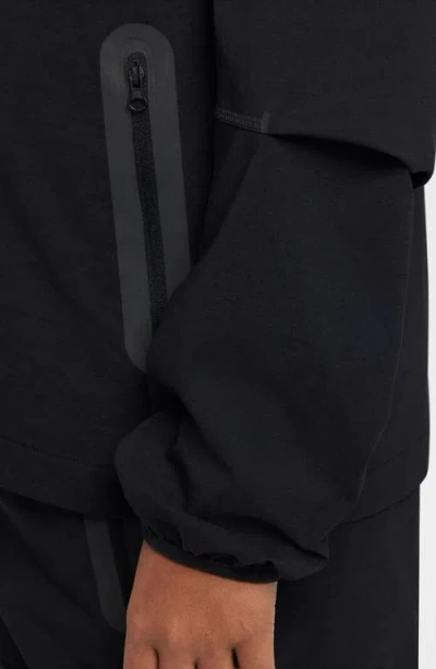 Nike Tech Hooded Performance Zip Jacket In Black