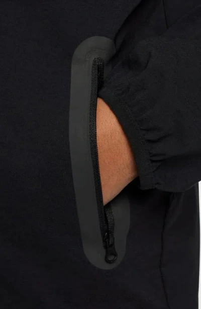 Nike Tech Hooded Performance Zip Jacket In Black