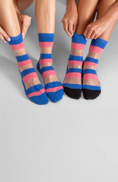 Lechery ® 2-pack Stripes Sheer Crew Socks