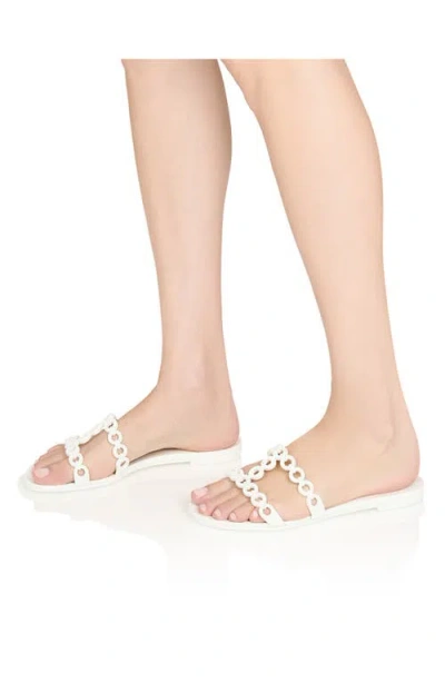 Aquazzura Infinity Chain Jelly Slide Sandal