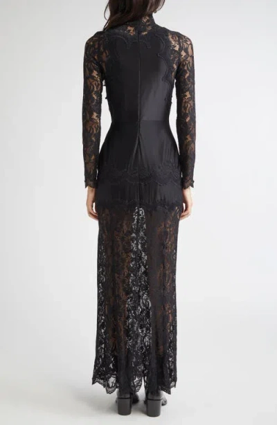 Rabanne Long Sleeve Lace & Jersey Dress