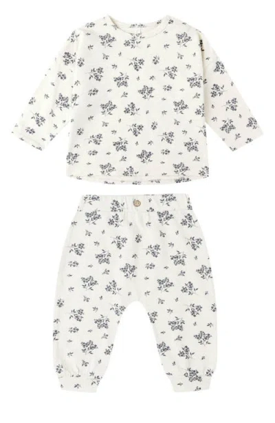 Rylee + Cru Floral T-shirt & Joggers Set In White